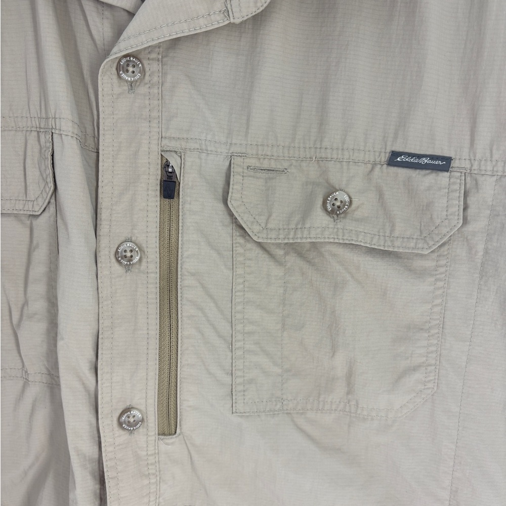 Eddie Bauer Men's Tan Shirt Jacket - Picture 3 of 9